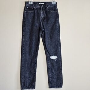 Madewell The Perfect Vintage‎ Jean in Roxstone Wash: Knee-Rip Edition Size 25